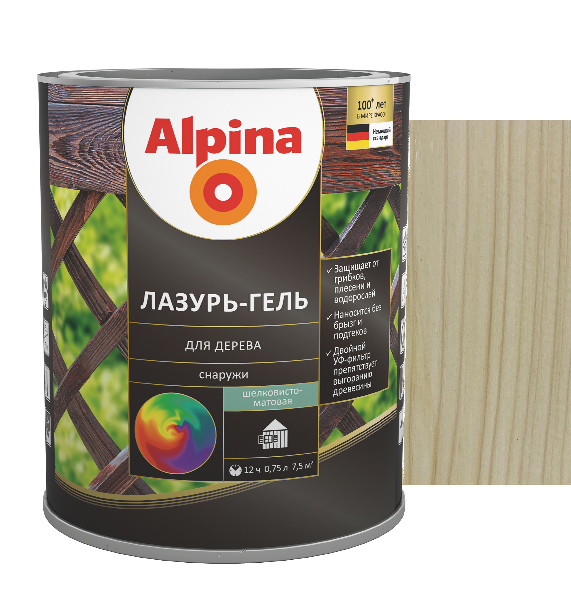 Gel-Lasur Alpina lemn mat-matasos 0,75 incolor