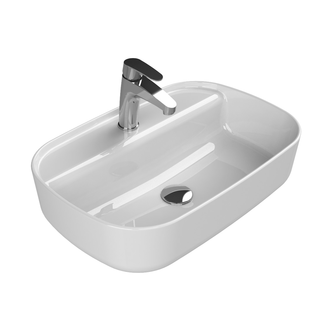 Lavoar pe blat  Aqua 60*40cm White