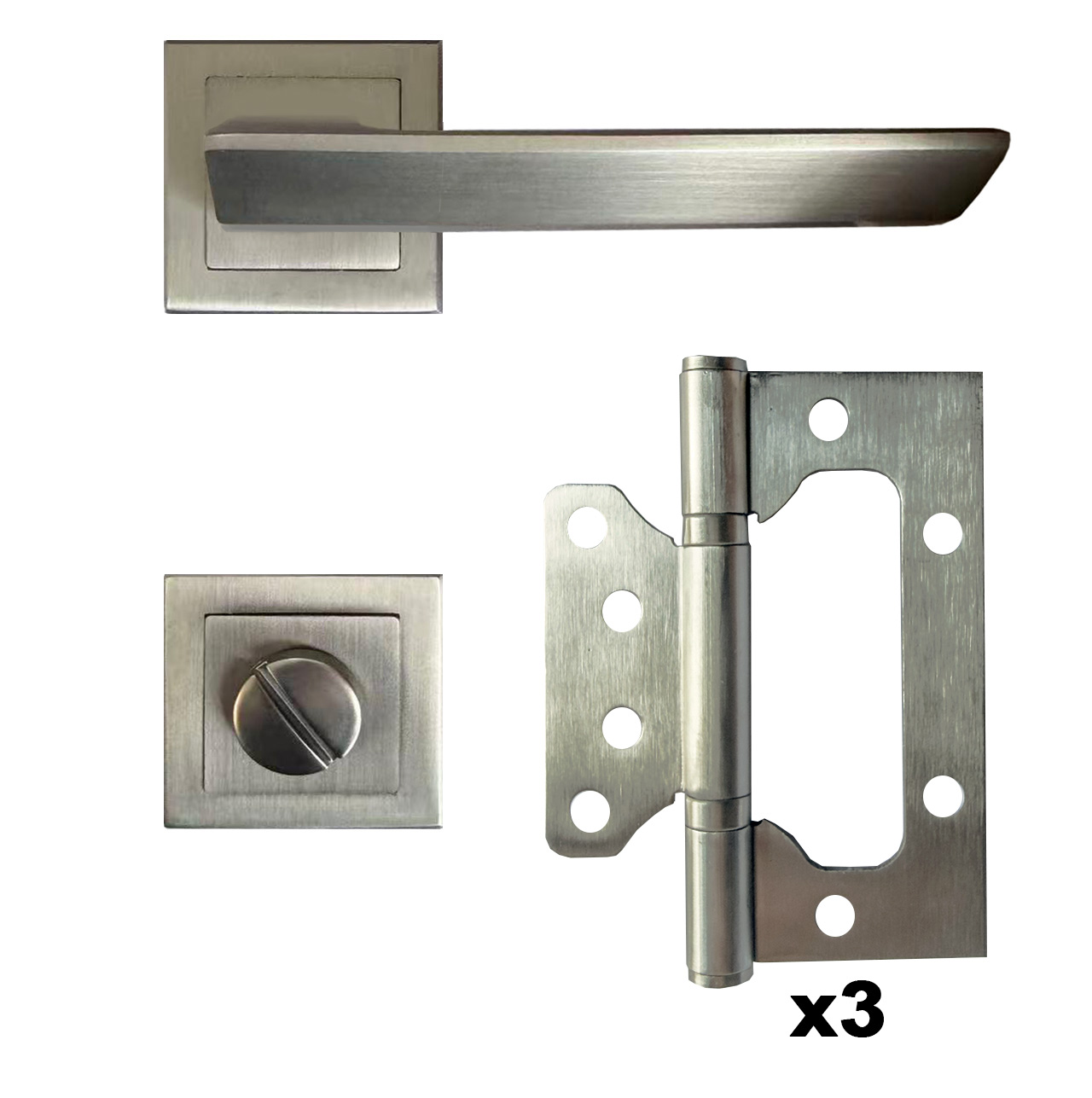 Set accesorii Silver (miner lacat zavor 3 balamale)