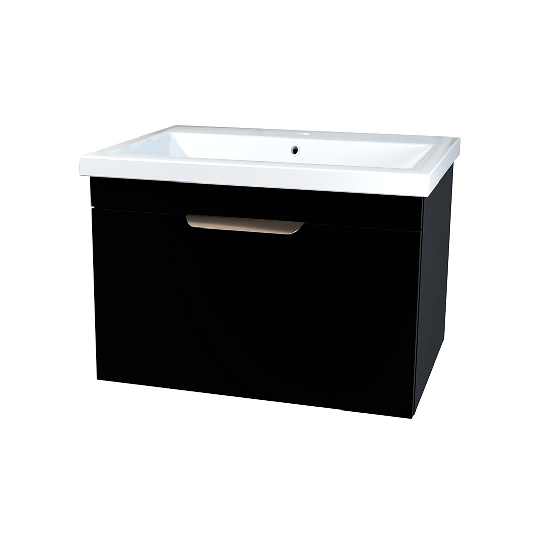 Lavoar cu dulap susp. 60 Negru matt Como 60 Catalonia 60