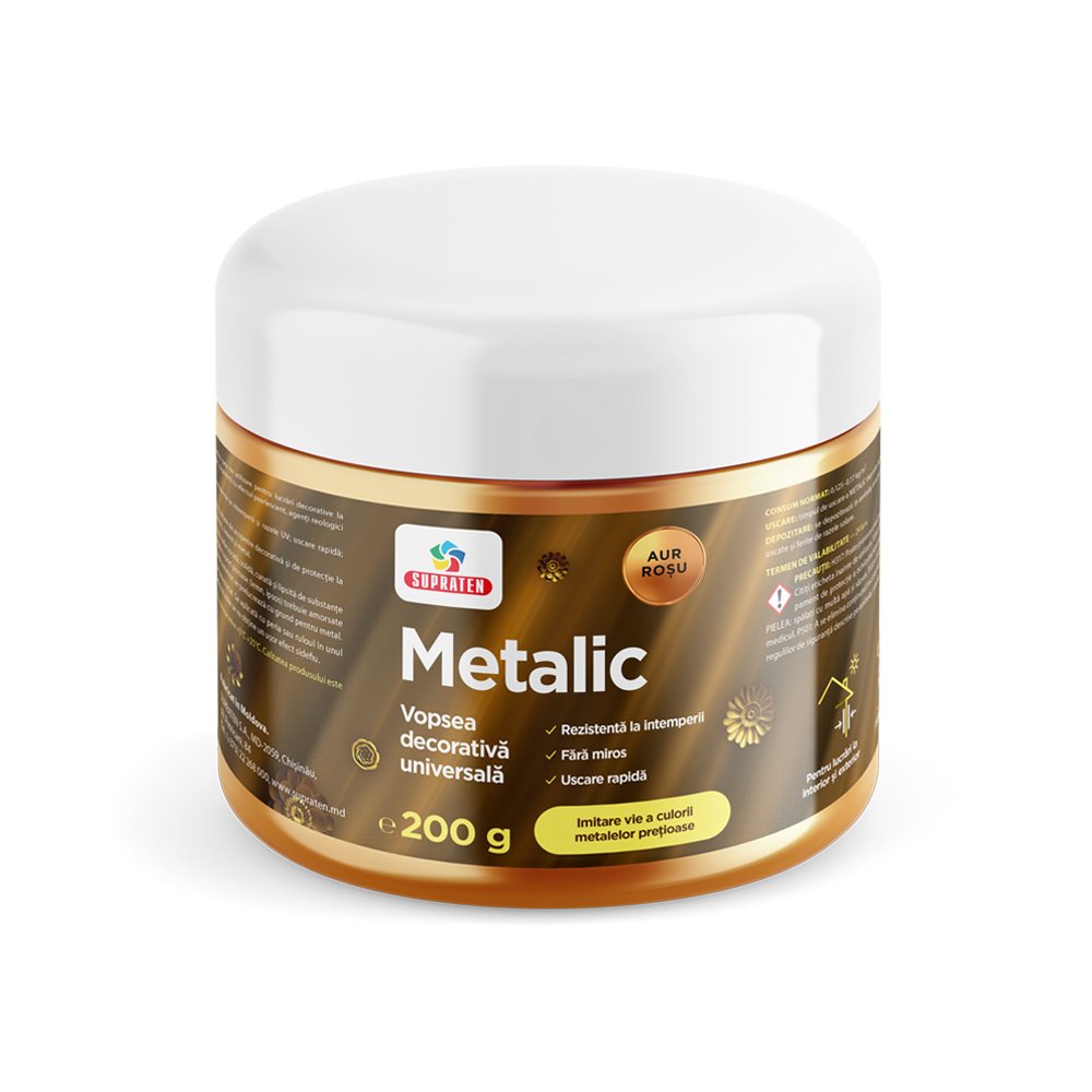 Vopsea email Metalic Aur-Rosu 0.2kg