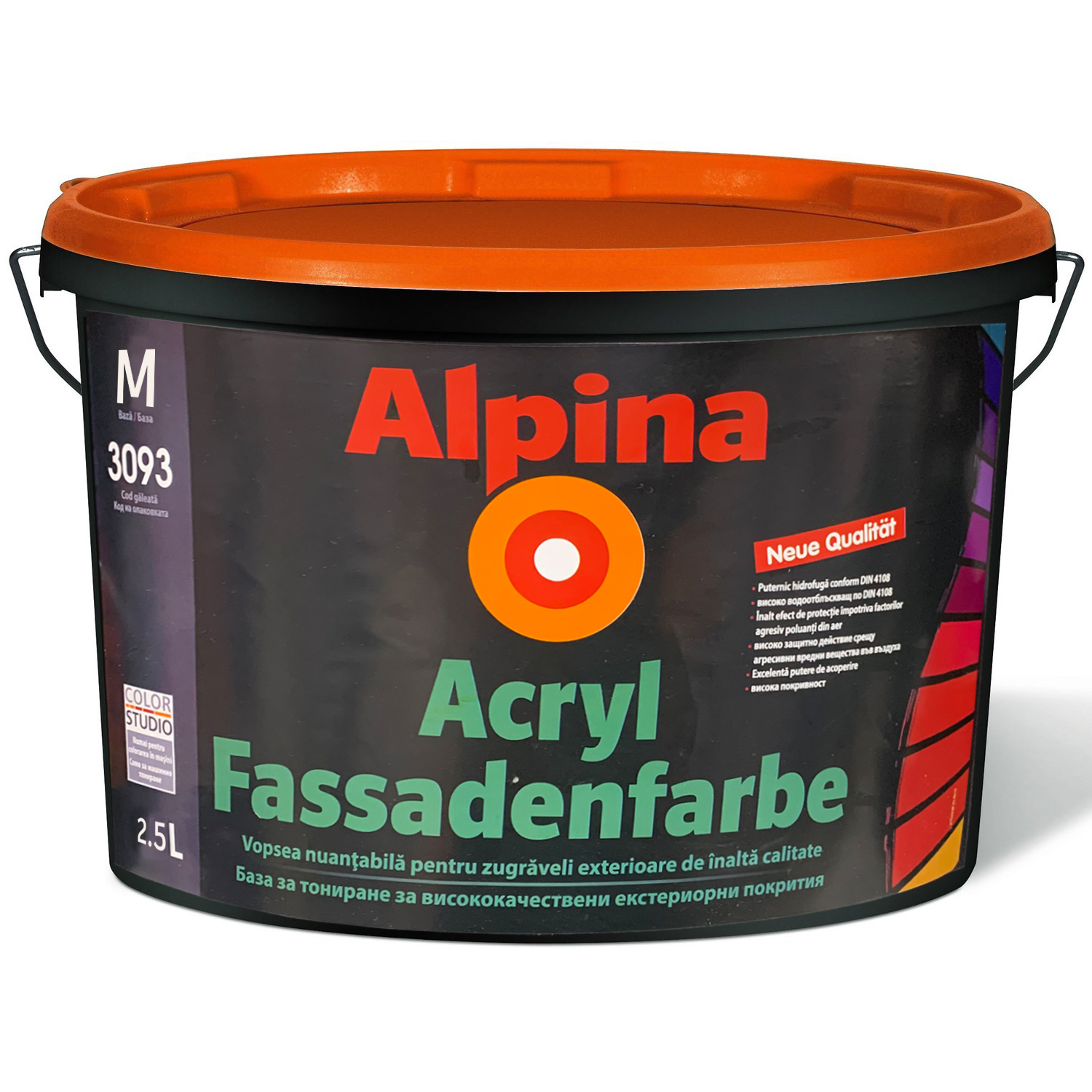 Vopsea emulsie de apă  Alpina CS Acryl Fassadenfarbe 2.45 LT Basis M
