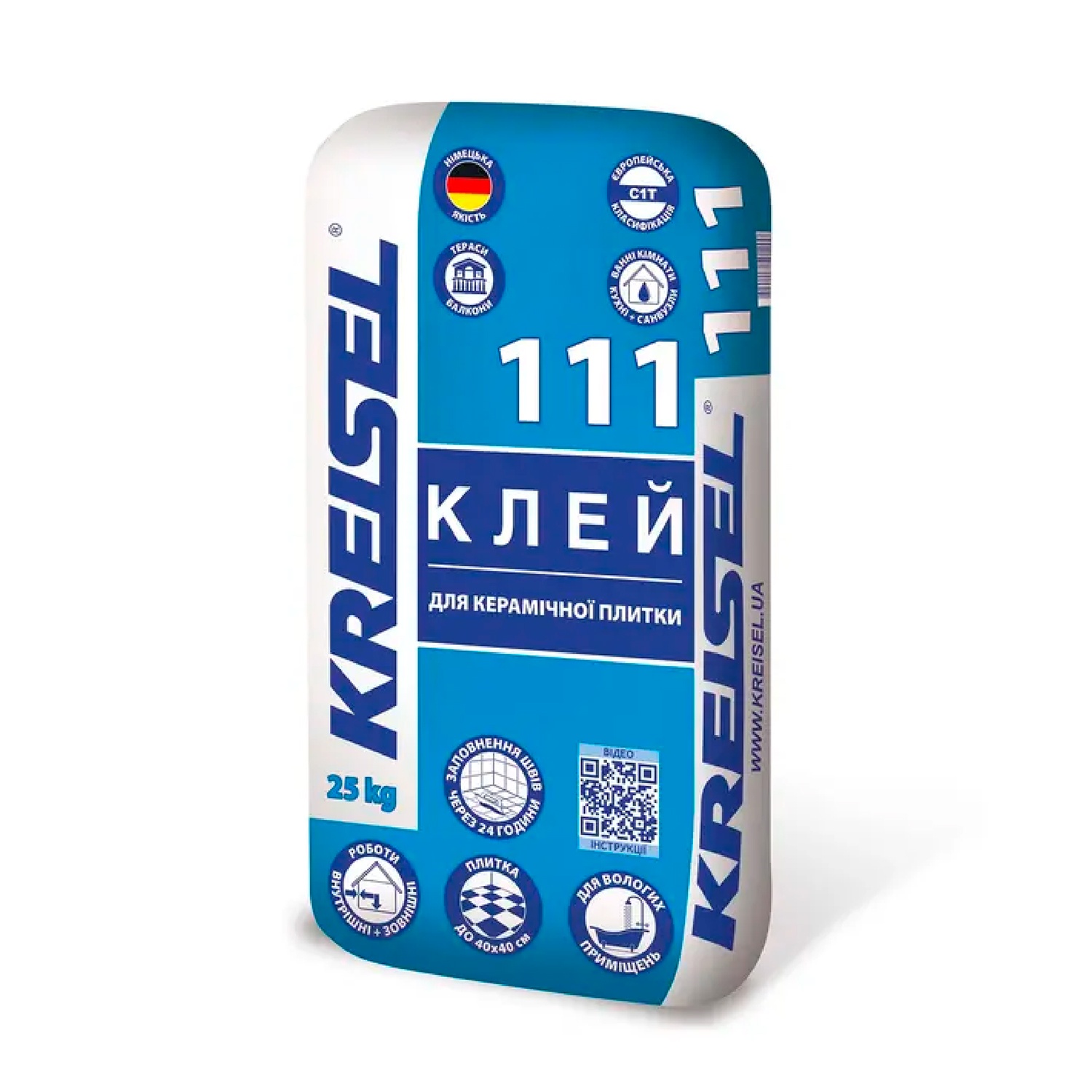 Клей для плитки 111 25kg Kreisel Украина