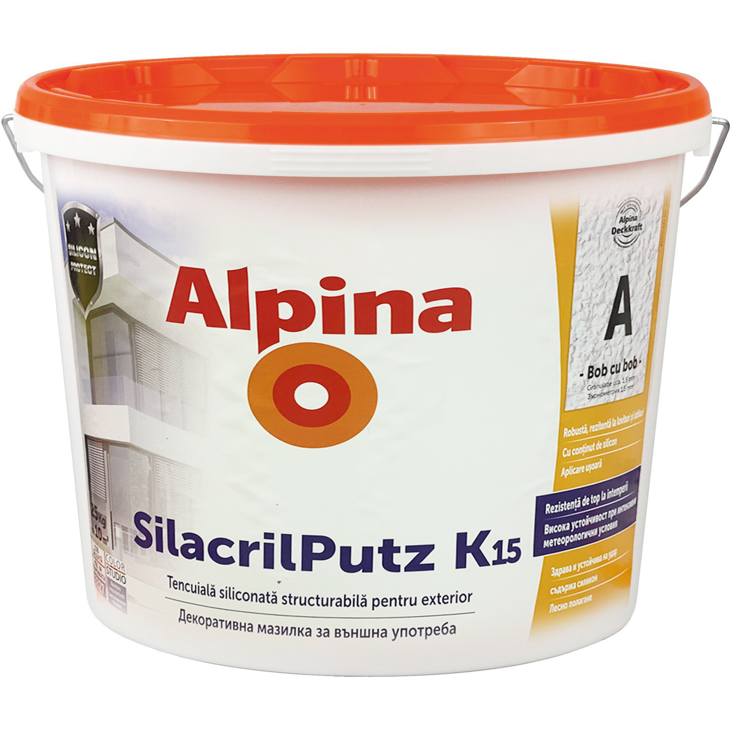 Tencuiala decorativa Alpina Silacril K15 baza A 25kg