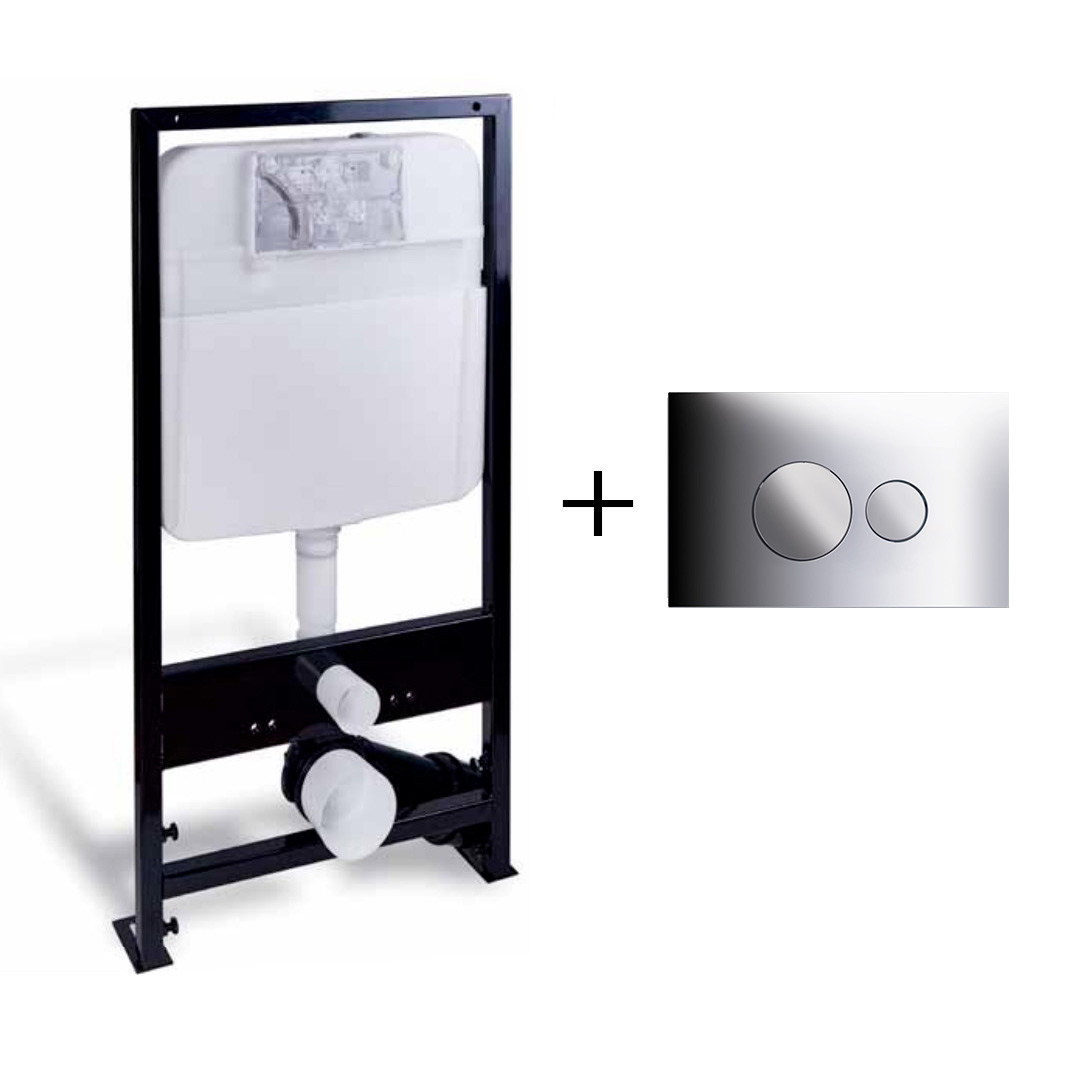 Instalație ascunsă cu Buton 0081 Luciu Chrome