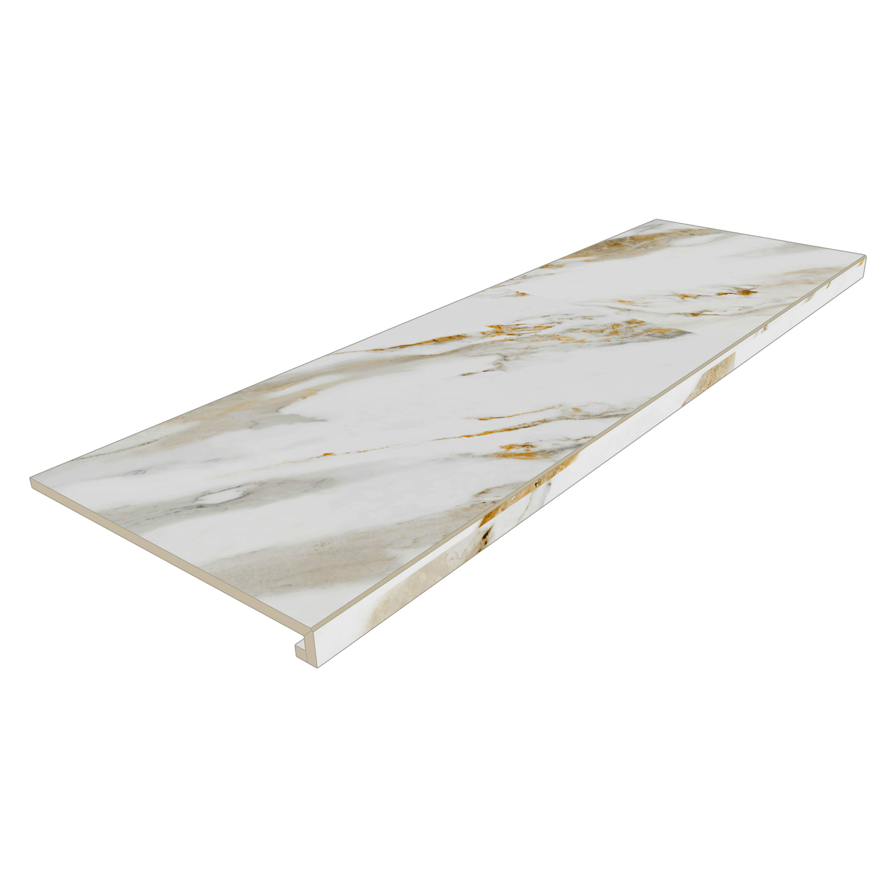 Ступени Calacatta Gold Sur 32x120cm Intergres Украина