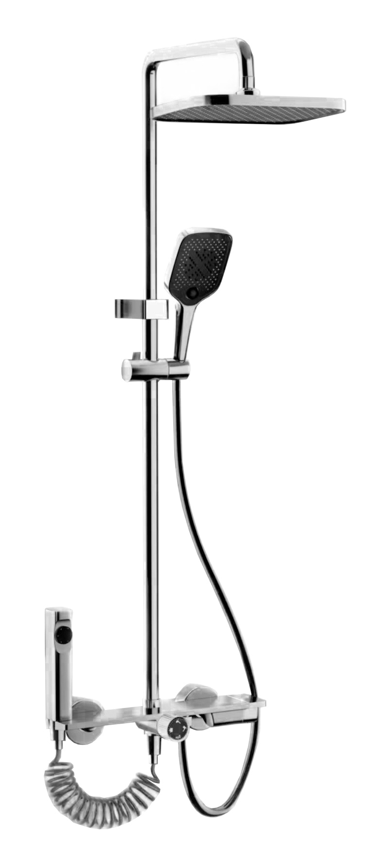 Bara dus Inox Sur BLY0561CPT 30cm dus batarie 4 mod