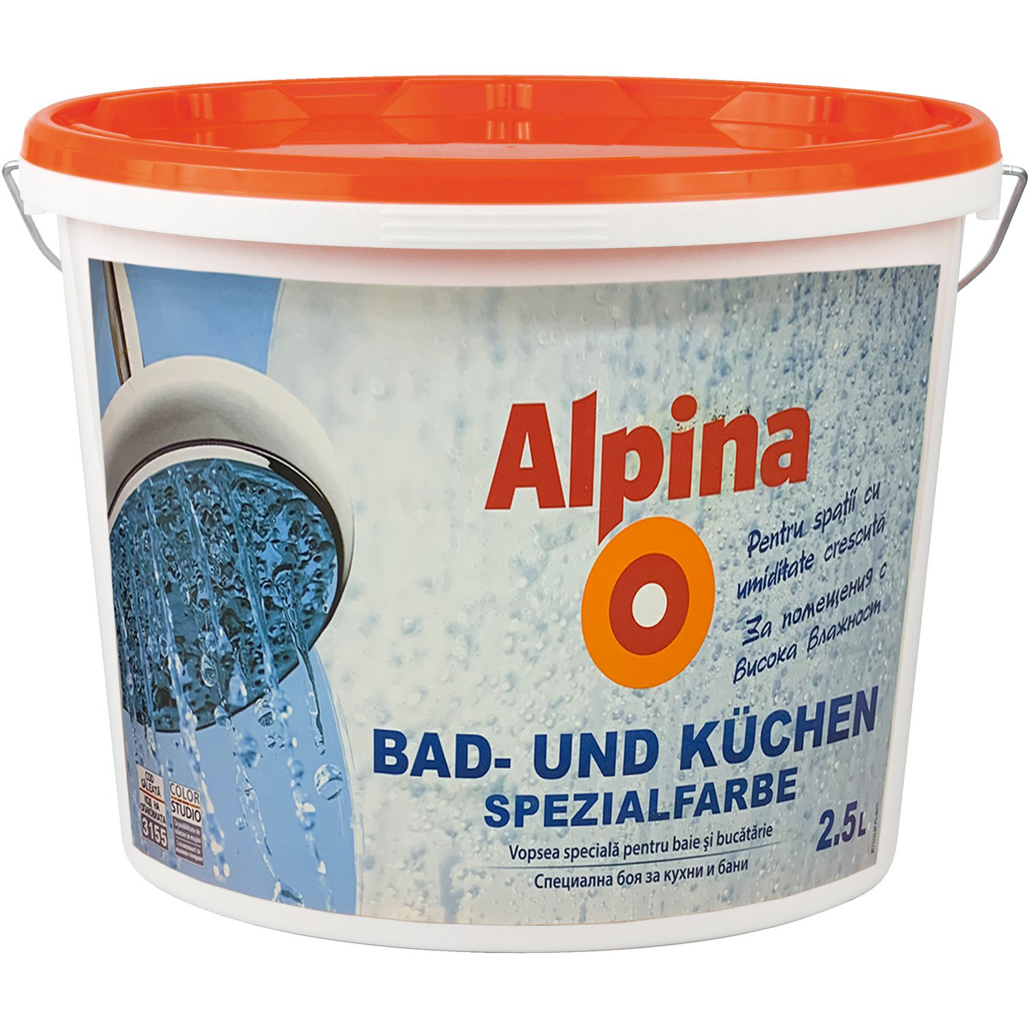 Vopsea emulsie de apă  Alpina Bad und Kuchen  2.5 lt