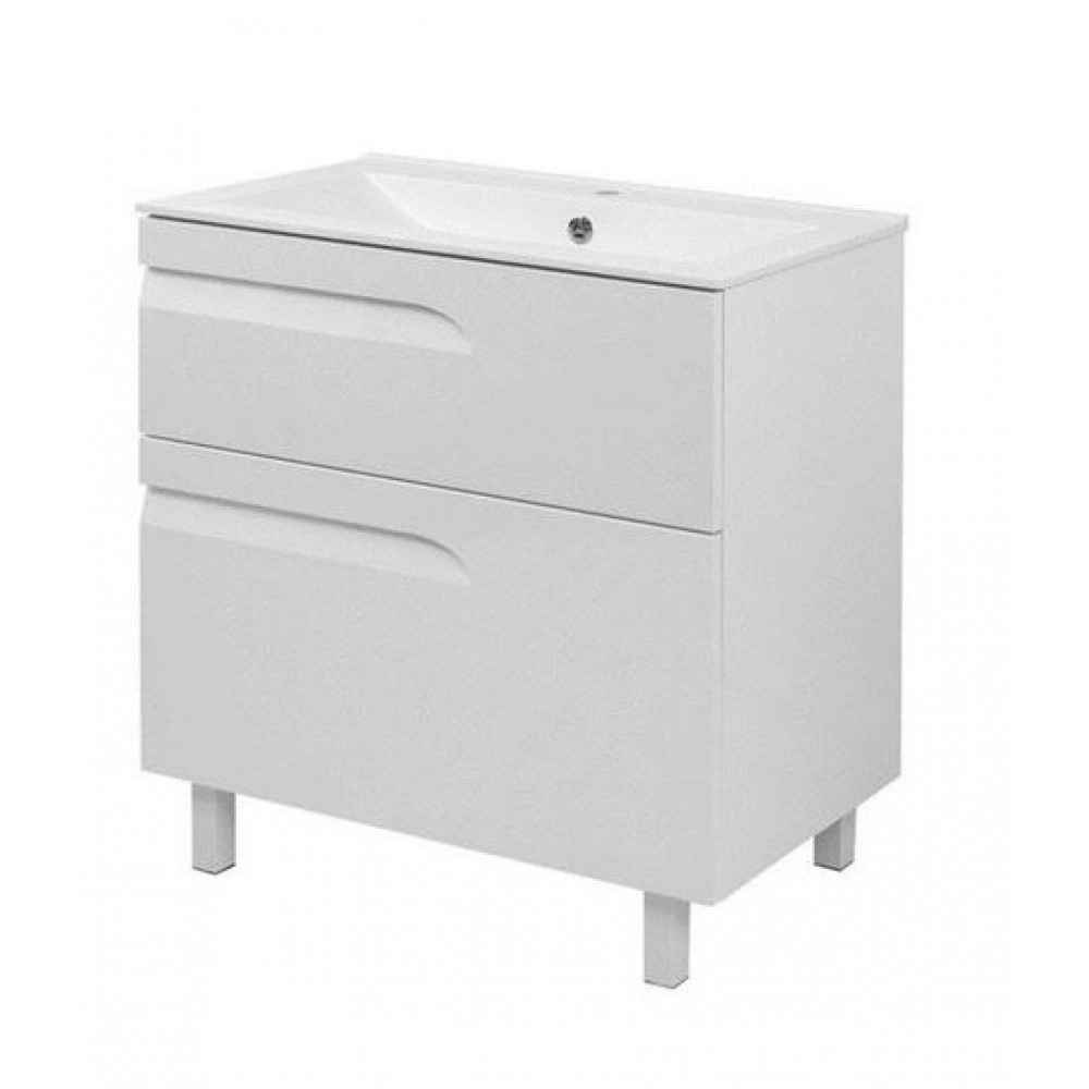 Lavoar cu dulap 80 Alb Elit-80G+Sky-80