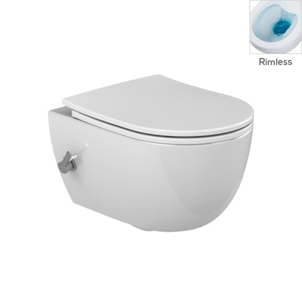 Компакты подвесные с биде Bella No-Rim+Capac Durop. Slim Turkuaz Seramik Турция