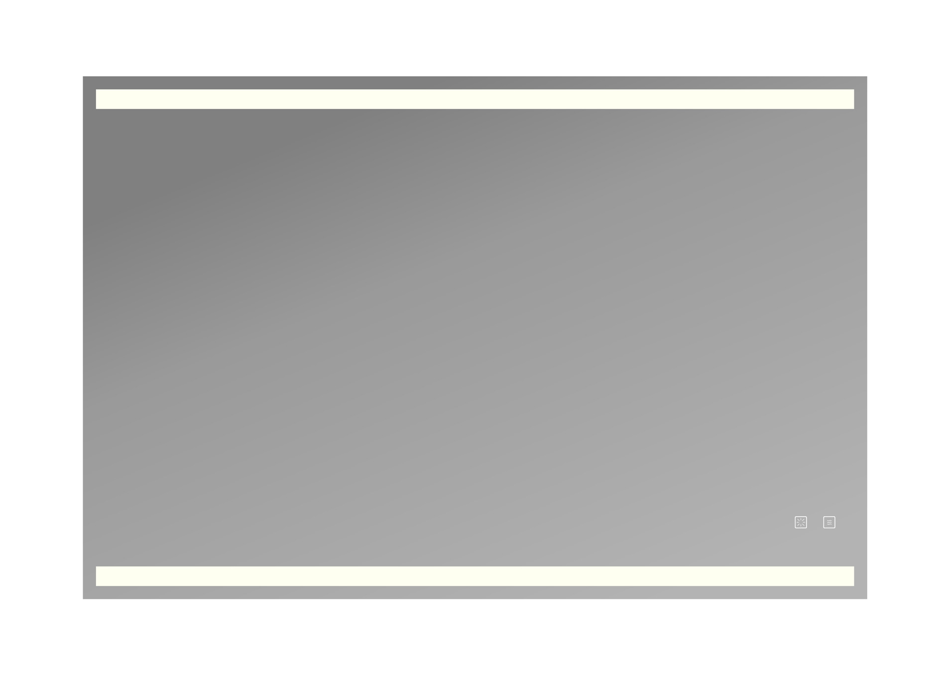 Oglinda LED LINES 2.0 120x80 cm Senzor 2 butoane - LED / Dezaburire (Orizontal x Vertical)