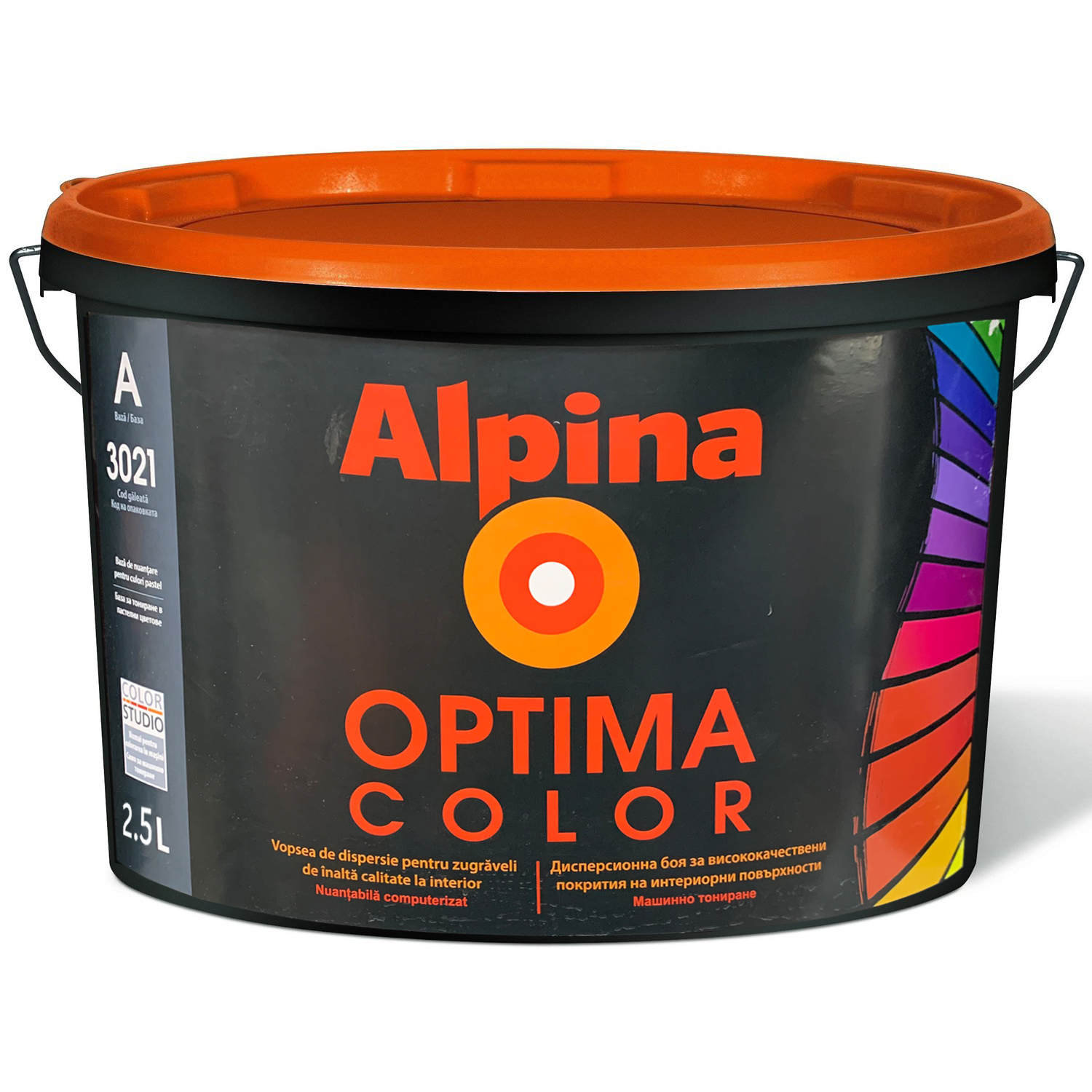 Vopsea emulsie de apă  Alpina Optima Color Baza A 2.5 lt