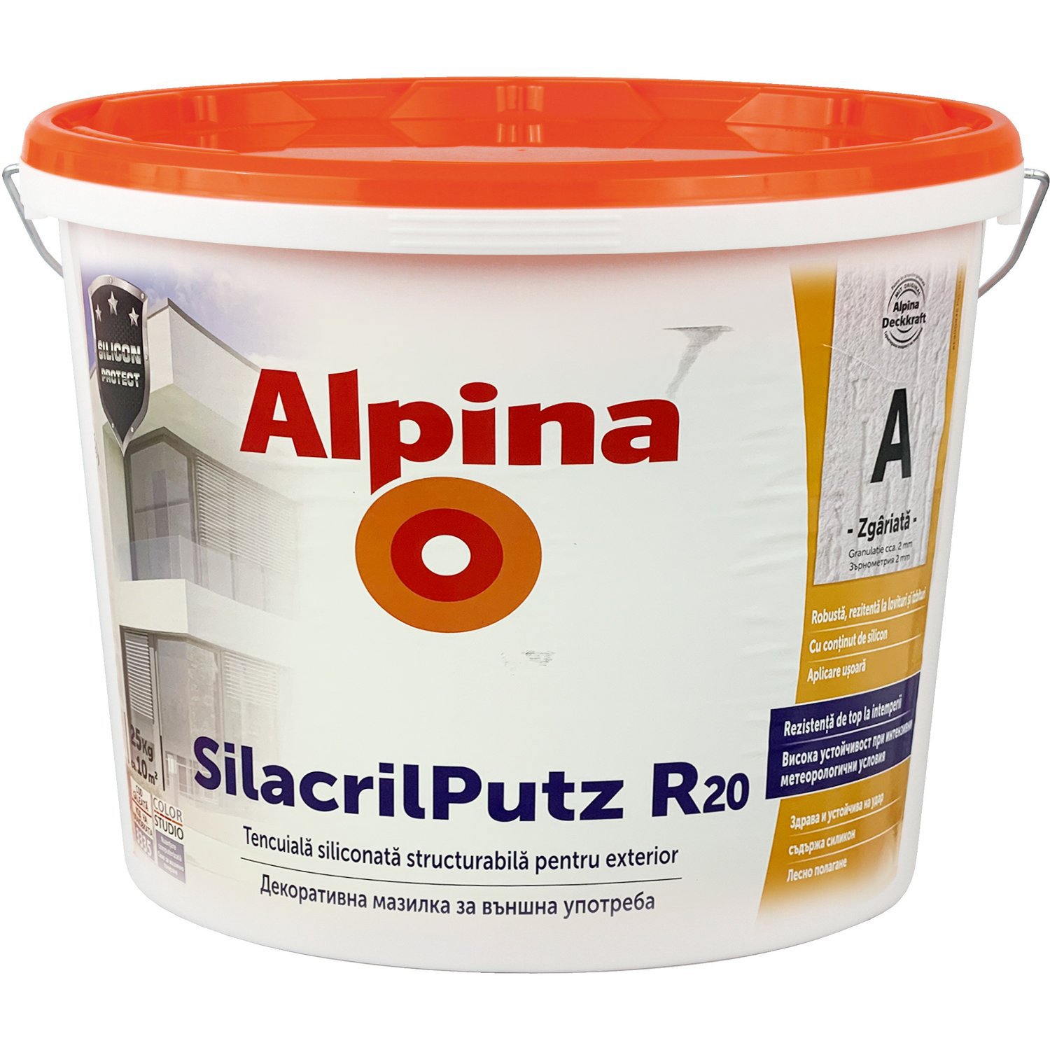 Tencuiala decorativa Alpina Silacril R20 baza A 25kg