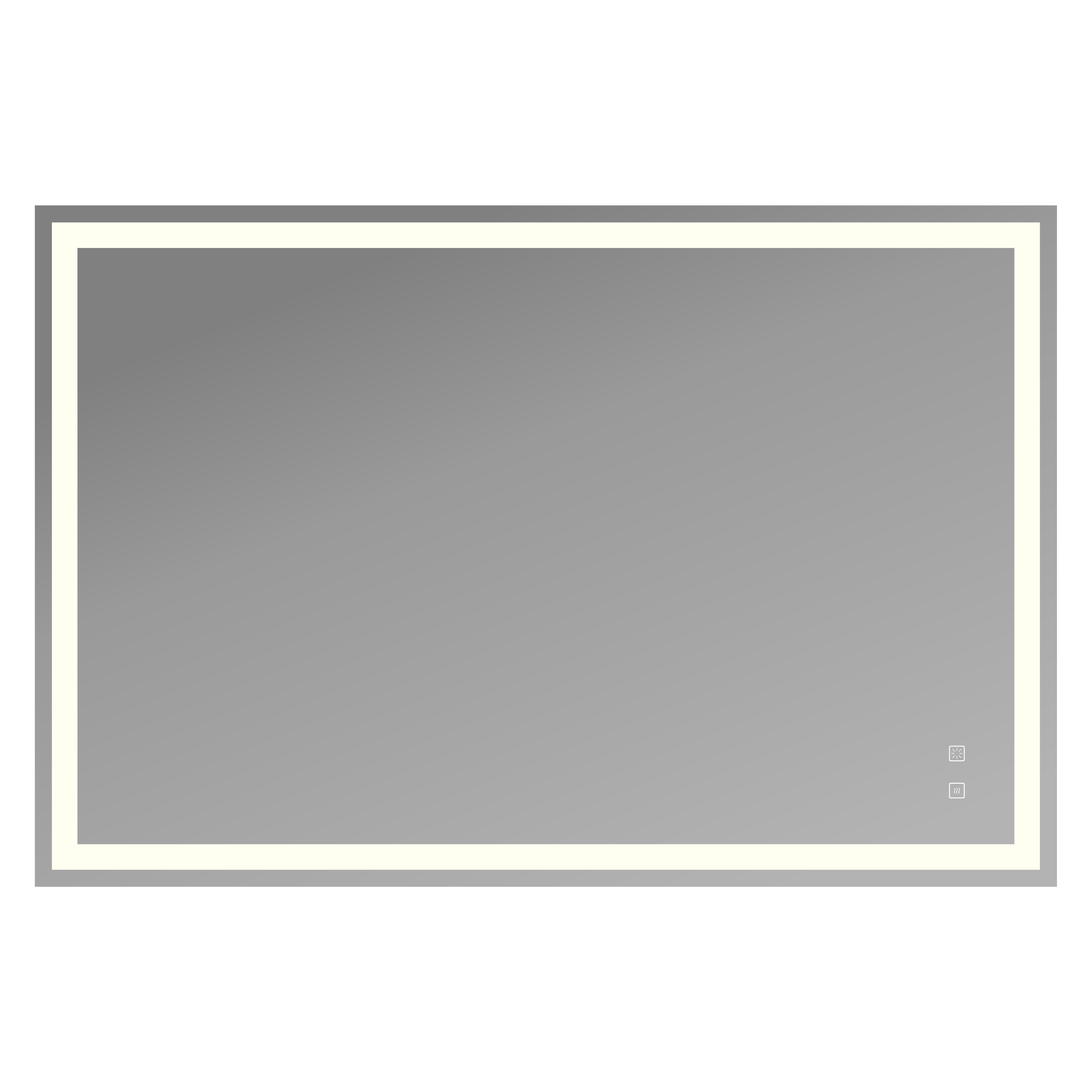 Oglinda LED EMILIA 2.0 120*80 cm  Sensor 2 butoane - LED / Dezaburire (Orizontal x Vertical)