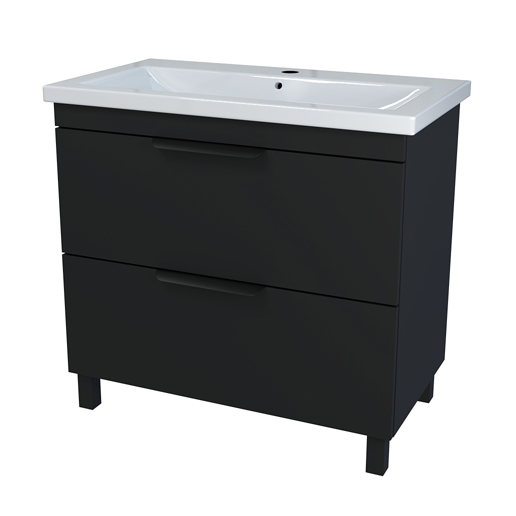 Lavoar cu dulap 100 Negru Como 100 Catalonia 100