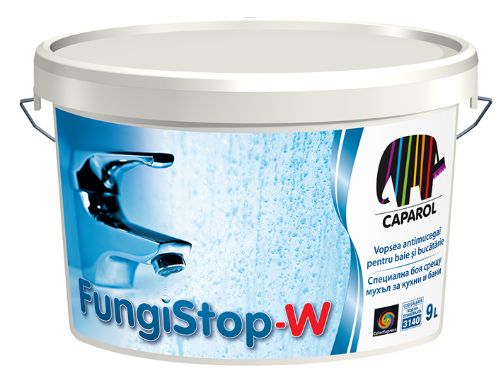 Vopsea emulsie de apă Caparol FungiStop-W 9 lt