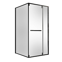 Душевые углы BS3408 Black Right 100x100x200 shower cab Китай